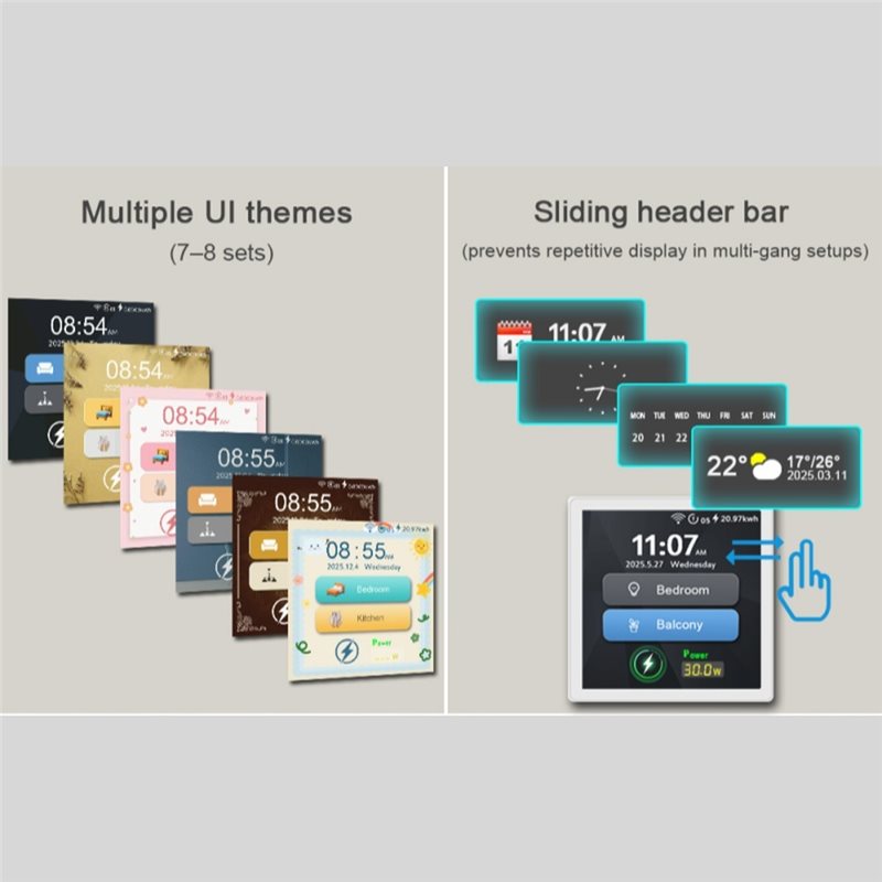 Smart Home Zigbee 3.0 - مجموعة بالجملة: مفتاح ذكي بشاشة لمس