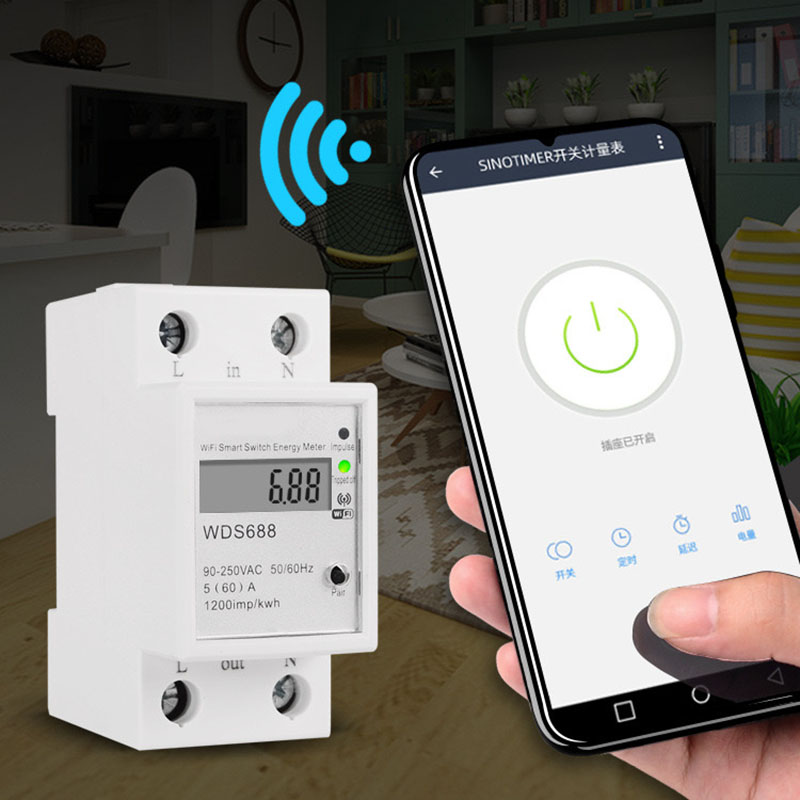 Smart Home Energy App - مقياس طاقة ذكي أحادي الطور واي