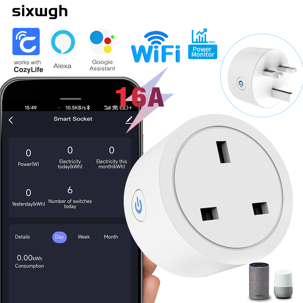 Smart Home Energy App - مقبس ذكي واي فاي 16 أمبير