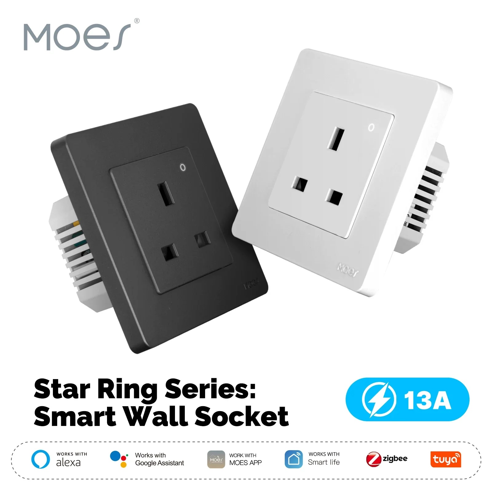 Smart Home Energy App - مقبس ذكي MOES Tuya ZigBee مدمج