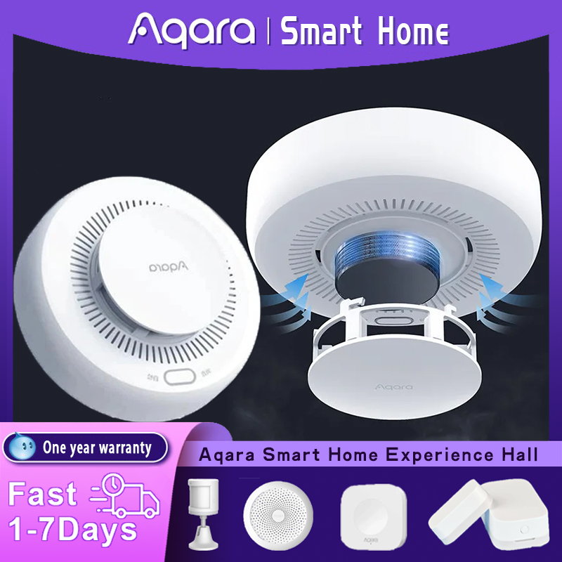 Smart Home Hub Matter - Aqara-مستشعر كاشف الدخان الذكي ، Zigbee
