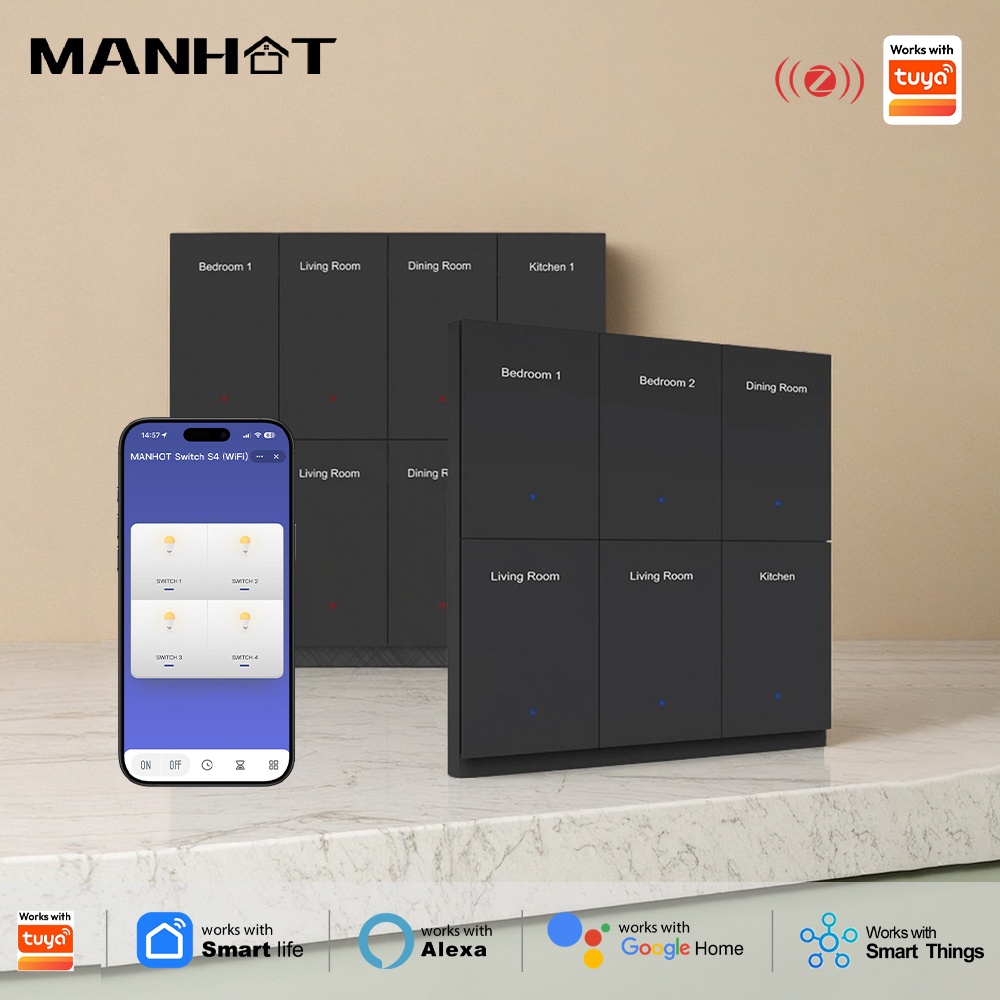 مفتاح إضاءة ذكي من مانهوت بشاش - مراجعة Smart Home Button وسعره