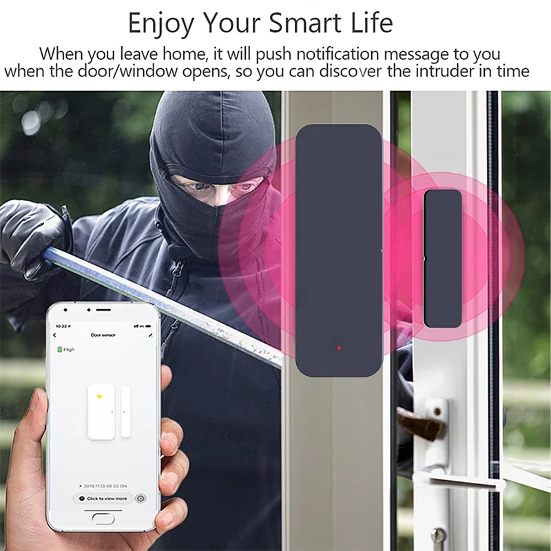 Tuya Zigbee-مستشعر باب مغناطيس - مراجعة Smart Home Blog وسعره