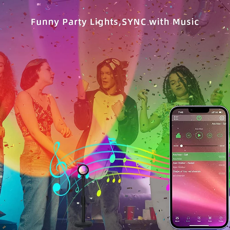 مصباح غروب الشمس الذكي LED ، م - مراجعة Smart Home Decor وسعره