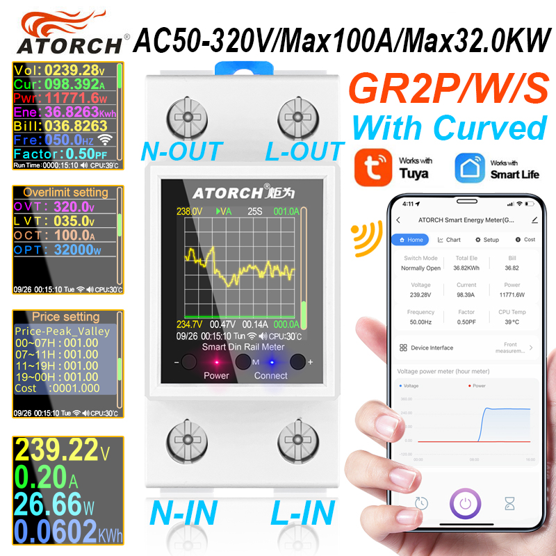‌ GR2PWS Tuya WiFi الذكية Din  - مراجعة Smart Home Energy App وسعره
