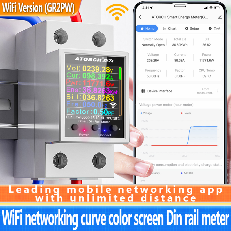‌ GR2PWS Tuya WiFi الذكية Din  - مراجعة Smart Home Energy App وسعره