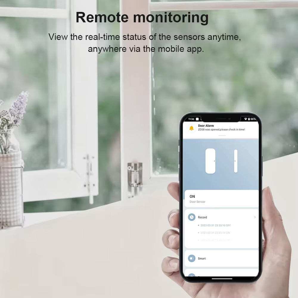 مستشعر الأبواب والنوافذ بتقنية - مراجعة Smart Home Zigbee 3.0 وسعره