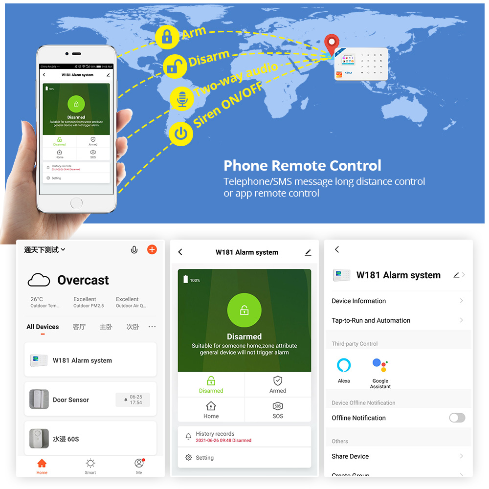 KERUI نظام إنذار أمان عدة W184 - مراجعة Smart Home Demo Kit وسعره